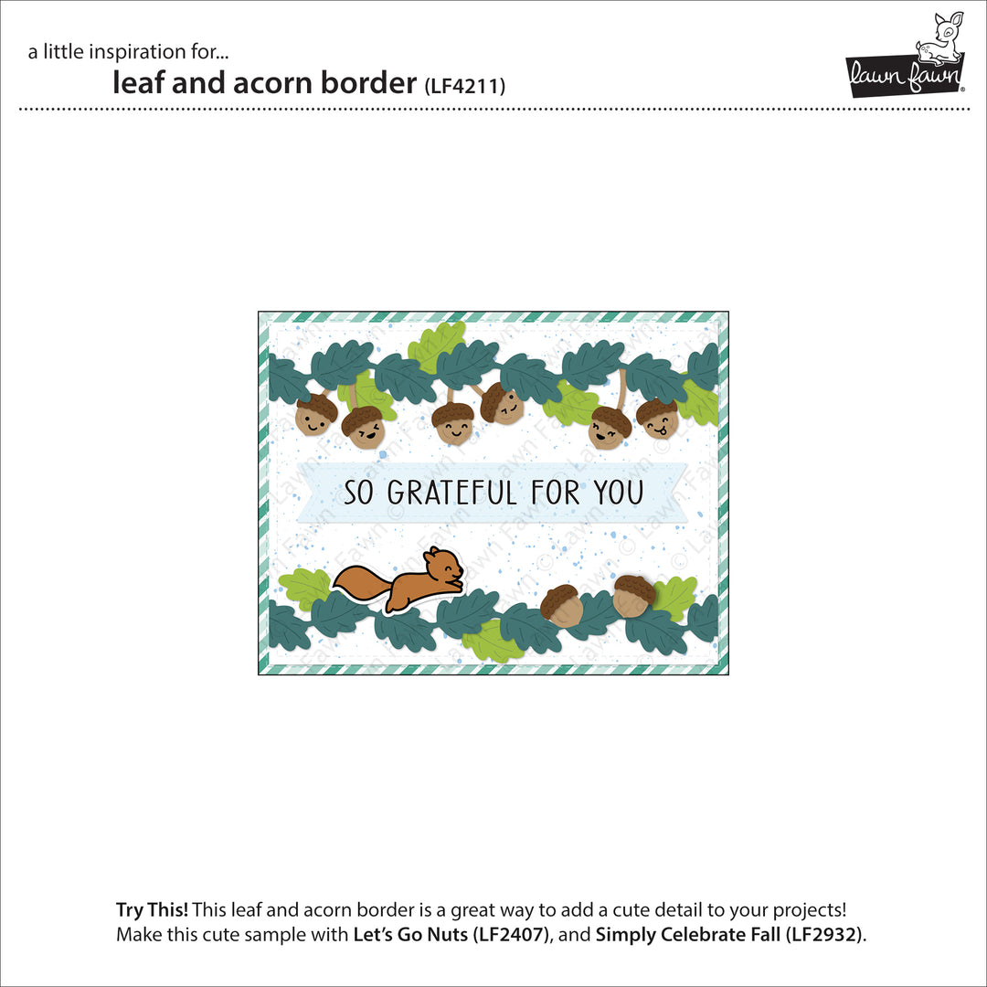 Lawn Fawn - Leaf And Acorn Border