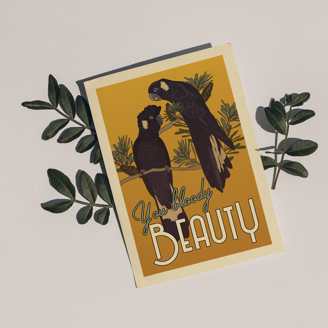 Little Green Mini Creative - Postcard - Black Cockatoos