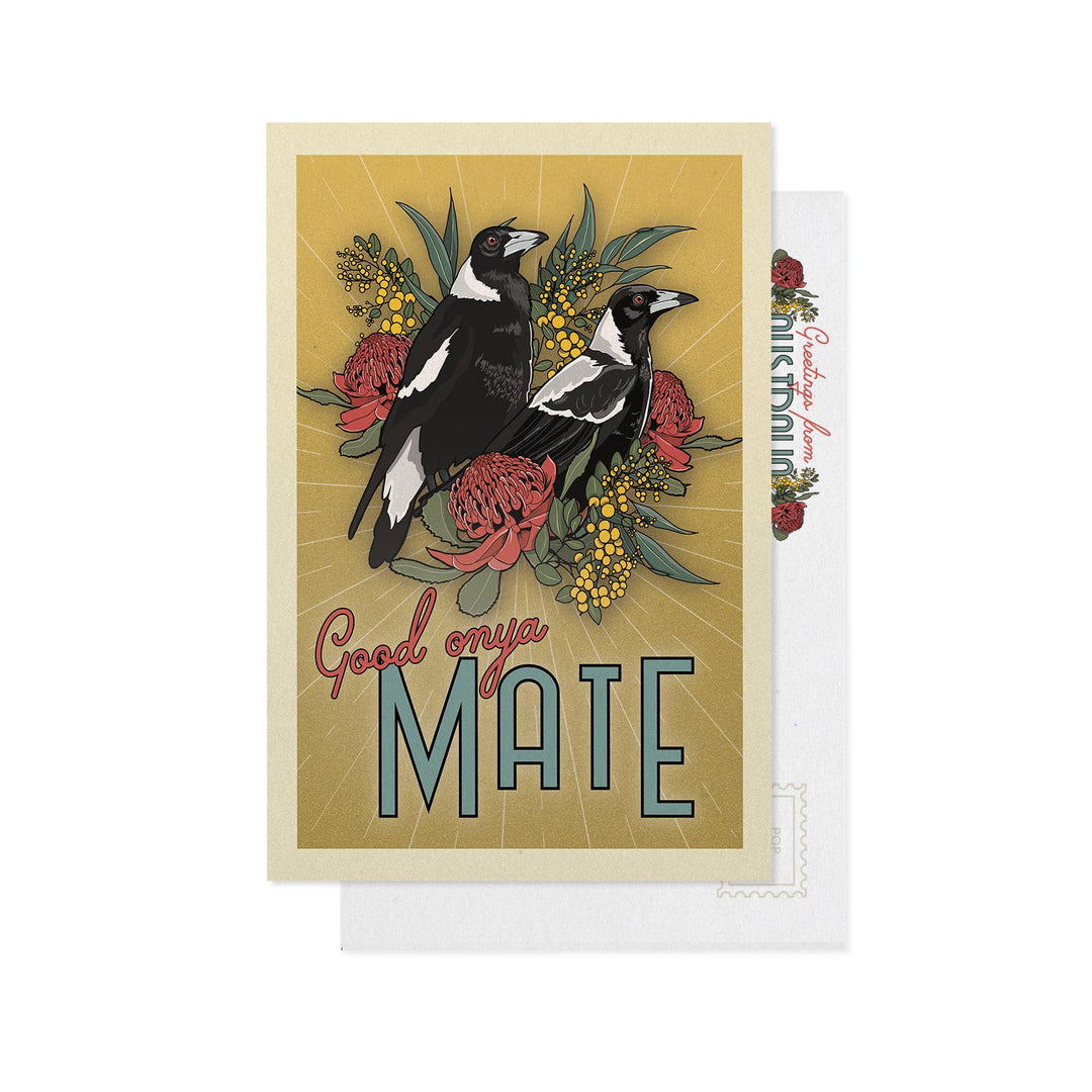 Little Green Mini Creative - Postcard - Magpies