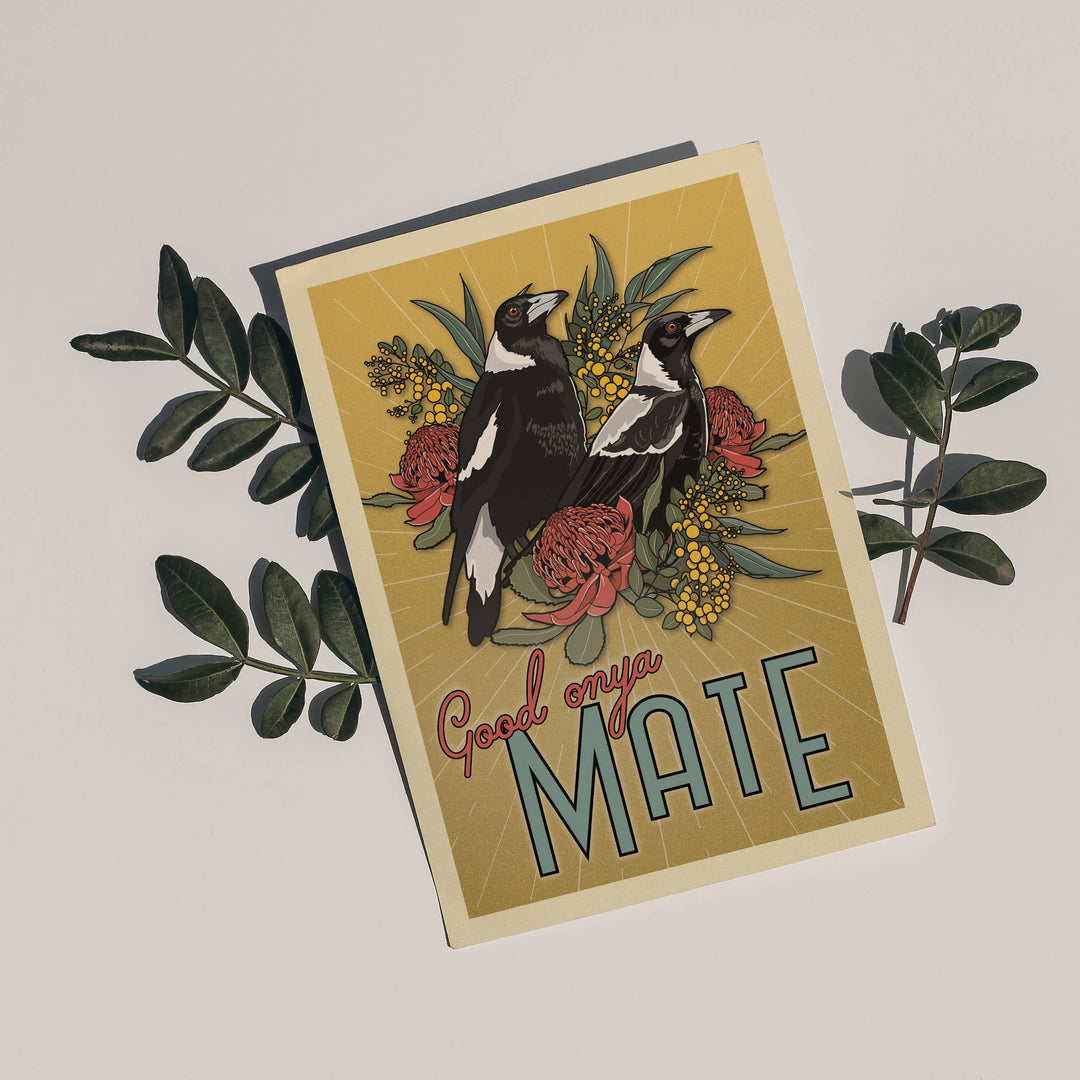 Little Green Mini Creative - Postcard - Magpies