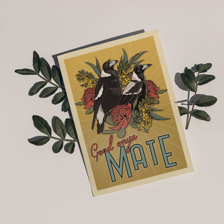 Little Green Mini Creative - Postcard - Magpies