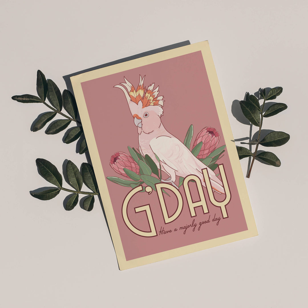 Little Green Mini Creative - Postcard - Pink Cockatoo