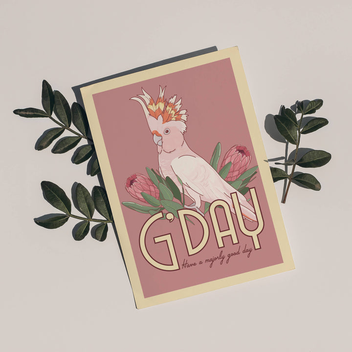 Little Green Mini Creative - Postcard - Pink Cockatoo