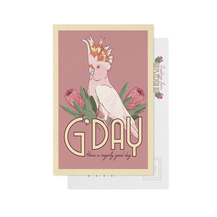 Little Green Mini Creative - Postcard - Pink Cockatoo