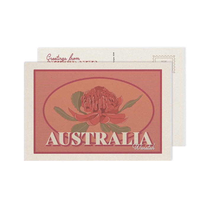 Little Green Mini Creative - Postcard - Vintage Waratah