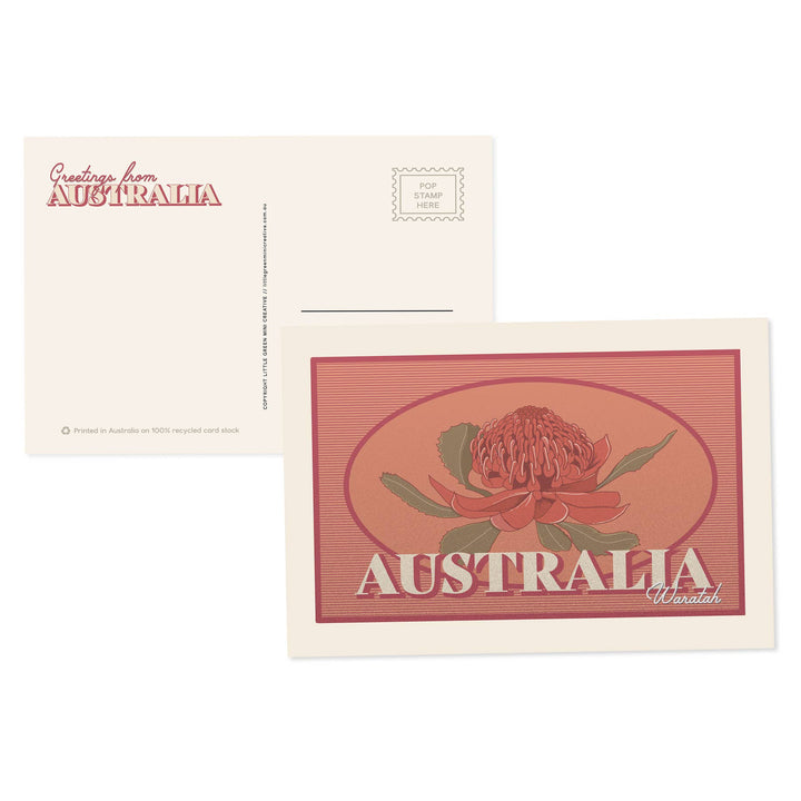 Little Green Mini Creative - Postcard - Vintage Waratah