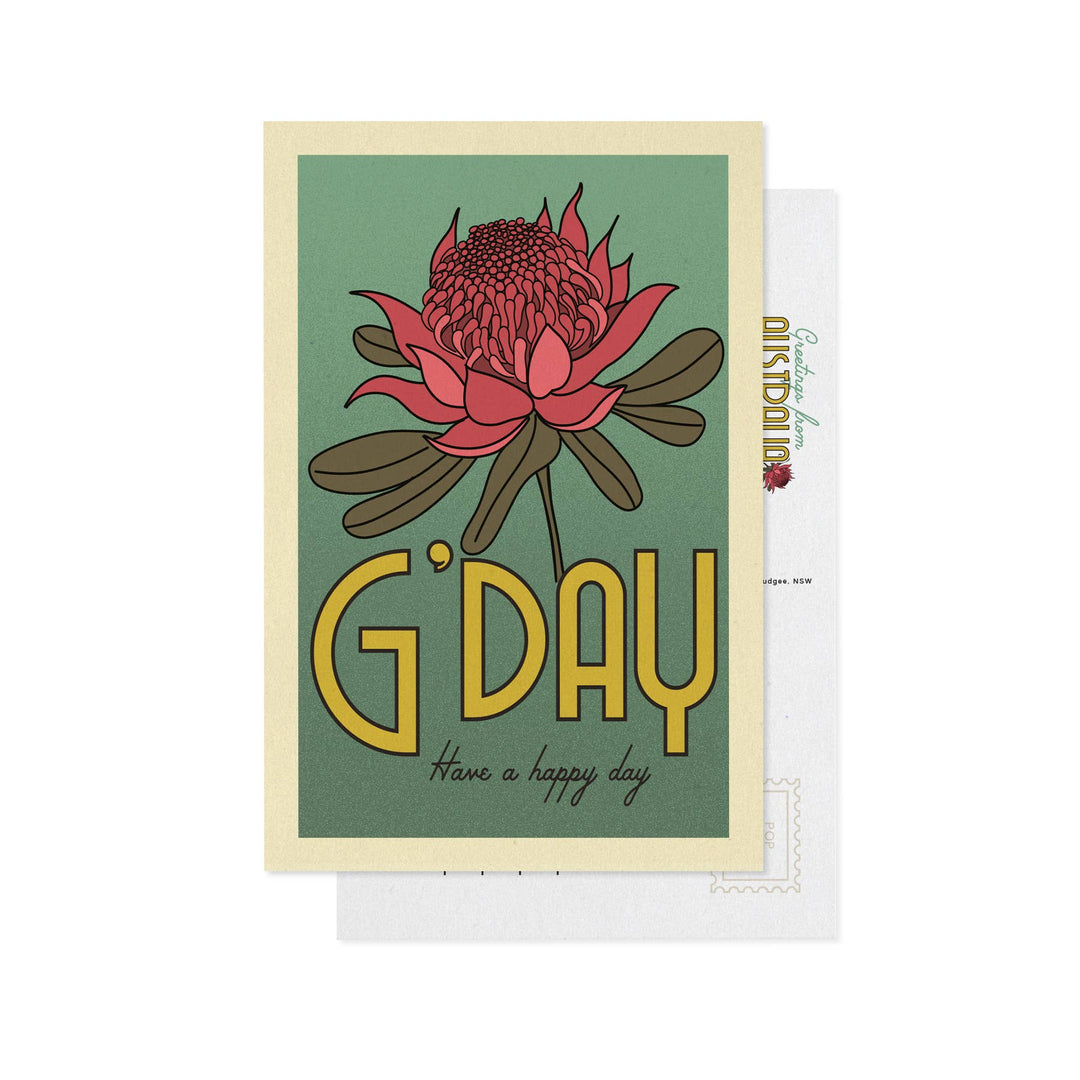 Little Green Mini Creative - Postcard - Waratah
