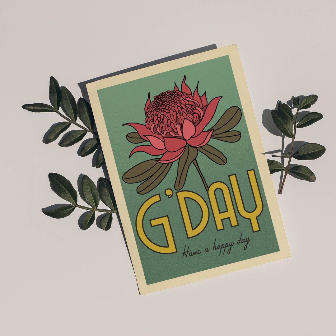 Little Green Mini Creative - Postcard - Waratah