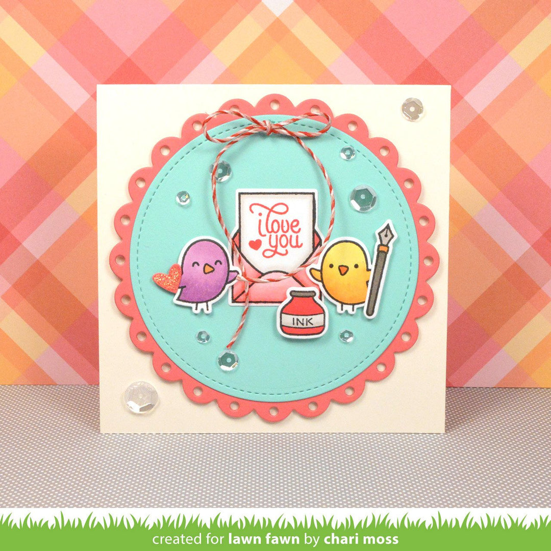 Lawn Fawn - LF1292 & LF1293 - Love Letters - Stamp and Lawn Cuts Set