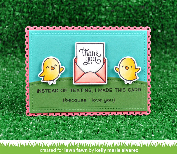 Lawn Fawn - LF1292 & LF1293 - Love Letters - Stamp and Lawn Cuts Set