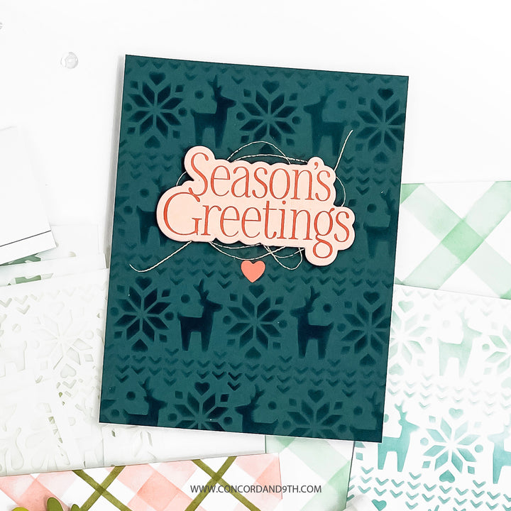 PRE_ORDER ONLY - Concord & 9th - Season's Greetings Stamp & Die Bundle