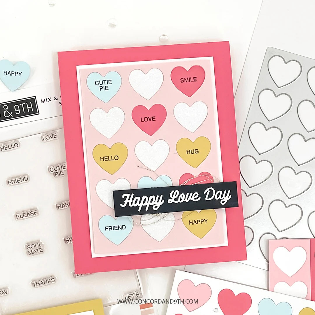 Concord & 9th - Mix & Match Hearts Stamp set & Inlay Die