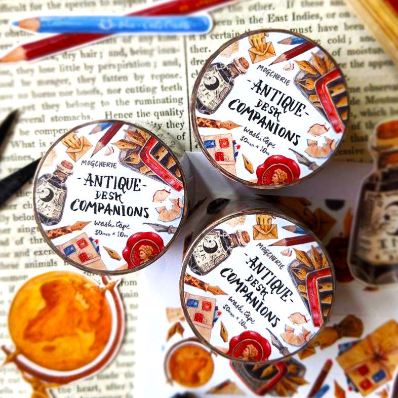 MogCherie - Washi Tape - Antique Desk Companions 30mm x 10m