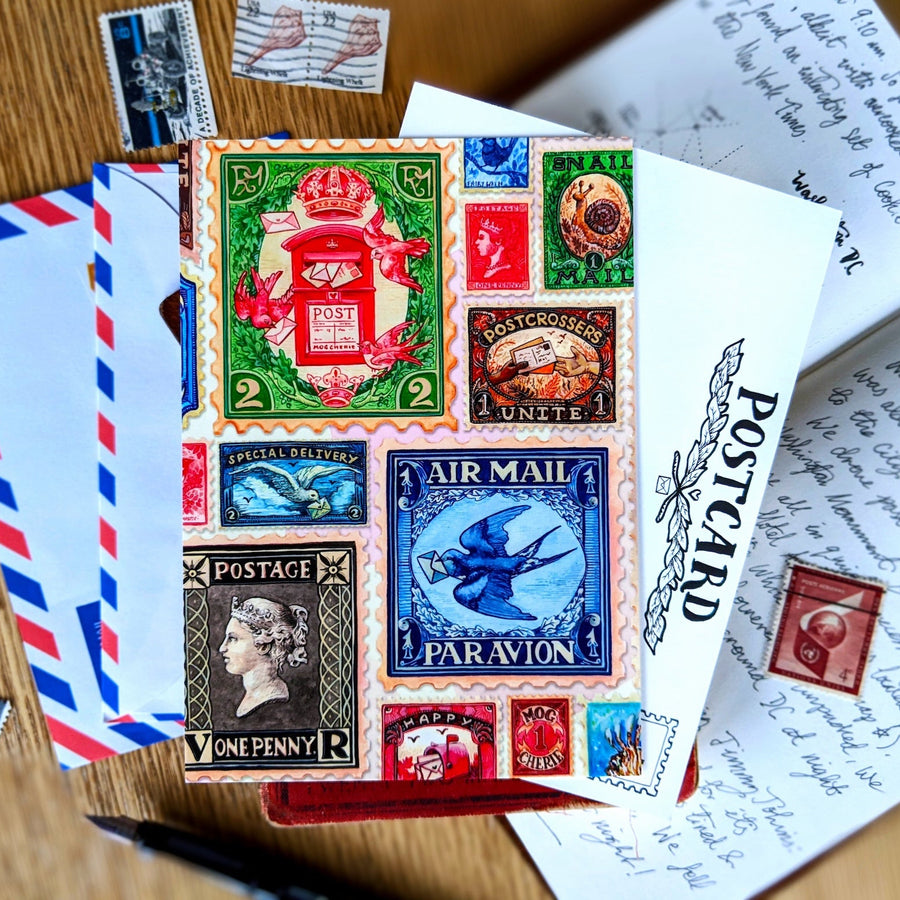 MogCherie - Postcard - (MATTE) Classic Stamps Collection