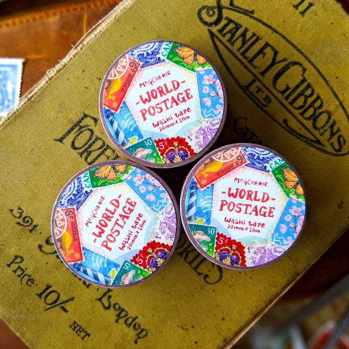 MogCherie - Washi Tape - World Postage 20mm x 10m