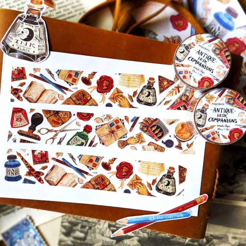 MogCherie - Washi Tape - Antique Desk Companions 30mm x 10m