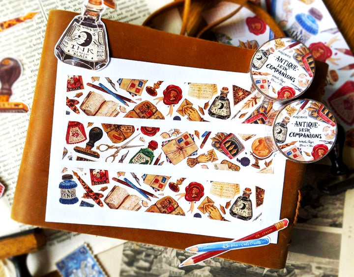 MogCherie - Washi Tape - Antique Desk Companions 30mm x 10m