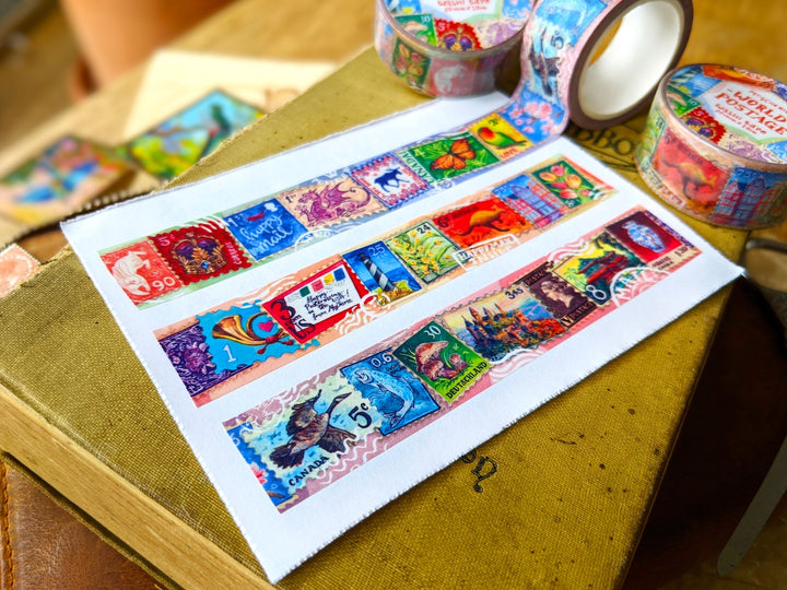 MogCherie - Washi Tape - World Postage 20mm x 10m