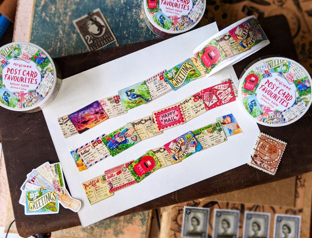 MogCherie - Washi Tape - Postcard Favourites 20mm x 10m