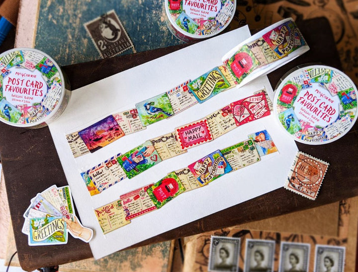 MogCherie - Washi Tape - Postcard Favourites 20mm x 10m