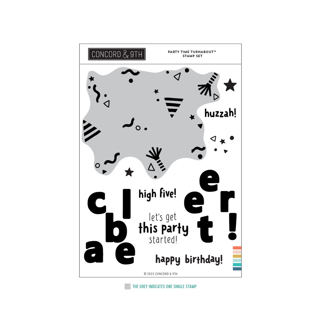 Concord & 9th - Party Time Turnaboutª Stamp Set (6 x 8)