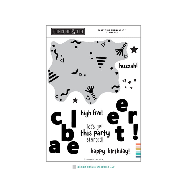Concord & 9th - Party Time Turnaboutª Stamp Set (6 x 8)