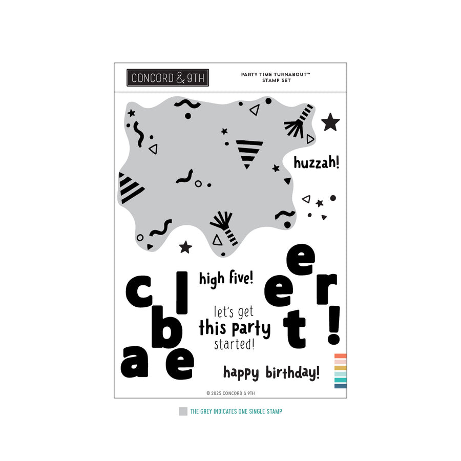 Concord & 9th - Party Time Turnaboutª Stamp Set (6 x 8)