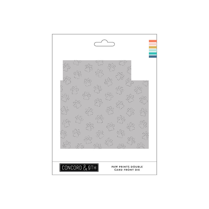 Paw Prints double card front die by Concord & 9th