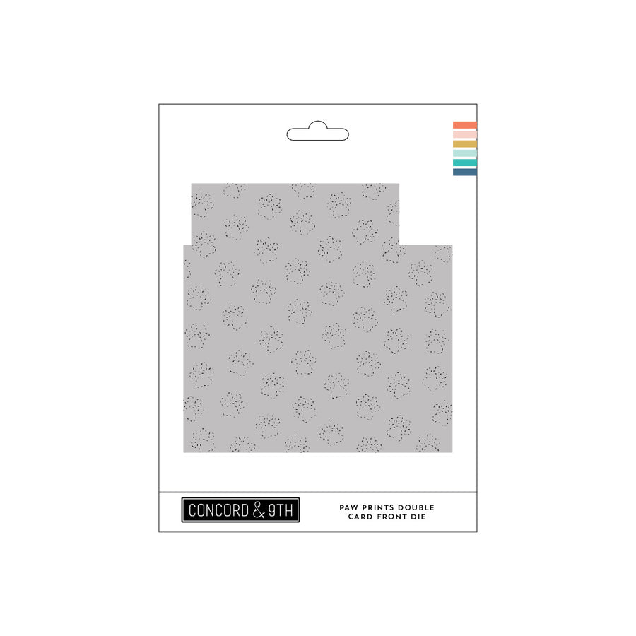 Paw Prints double card front die by Concord & 9th