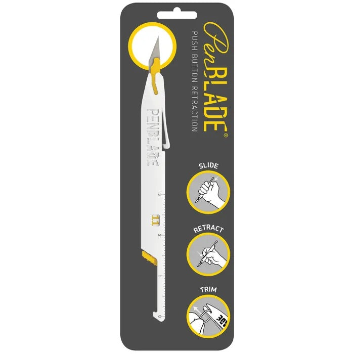 PenBLADE pen with packaging on a white background