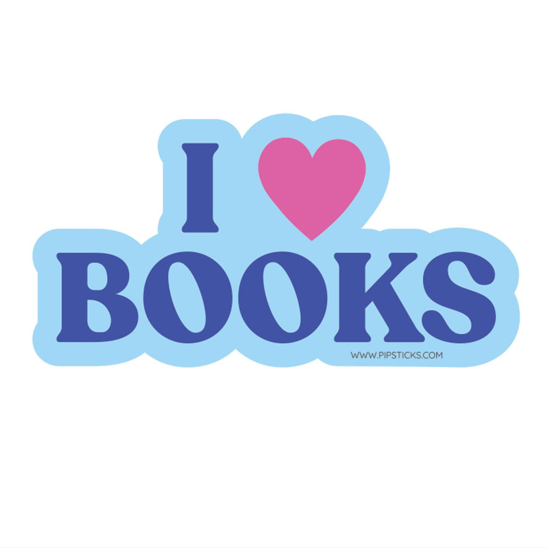 Pipsticks Vinyl Sticker - I Love Books 