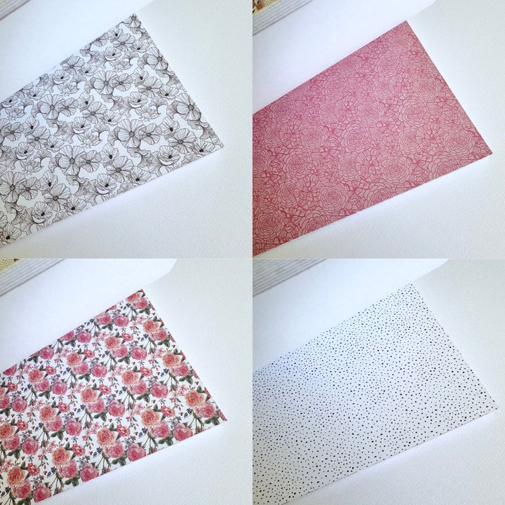 Paper Pad 15 x 15 cm - 24 Sheets - 250Gsm - Floral Fresco