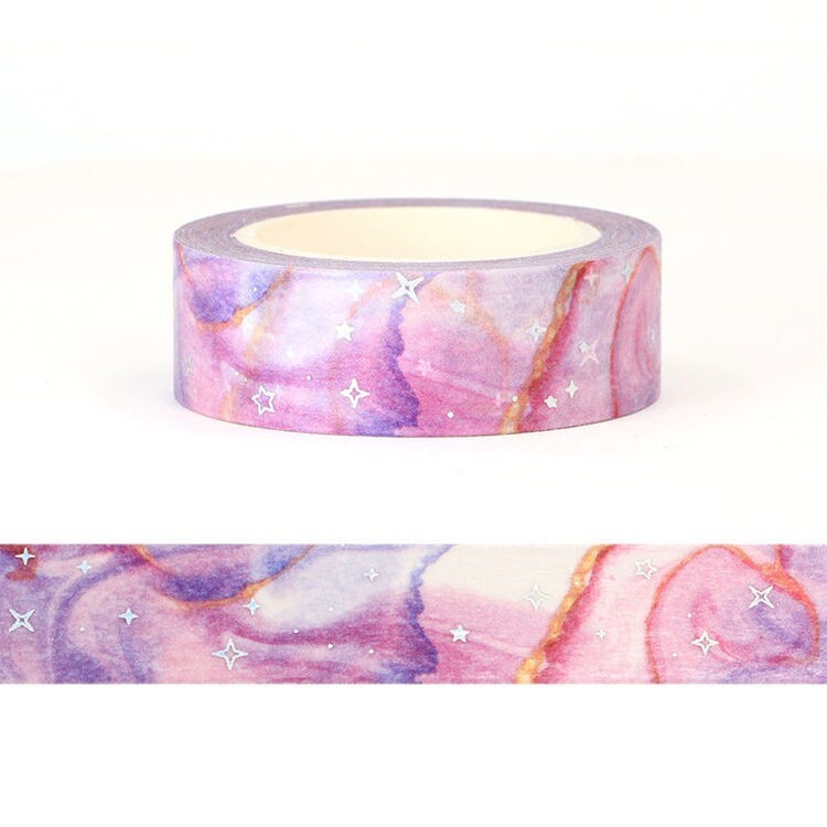 Washi Tape - Foil - Purple Swirl