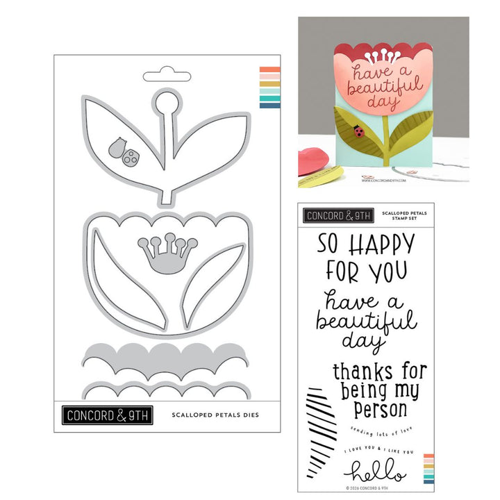 Concord & 9th - Scalloped Petals Bundle - Stamps & Dies