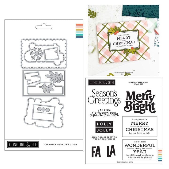 Concord & 9th - Season's Greetings Stamp & Die Bundle