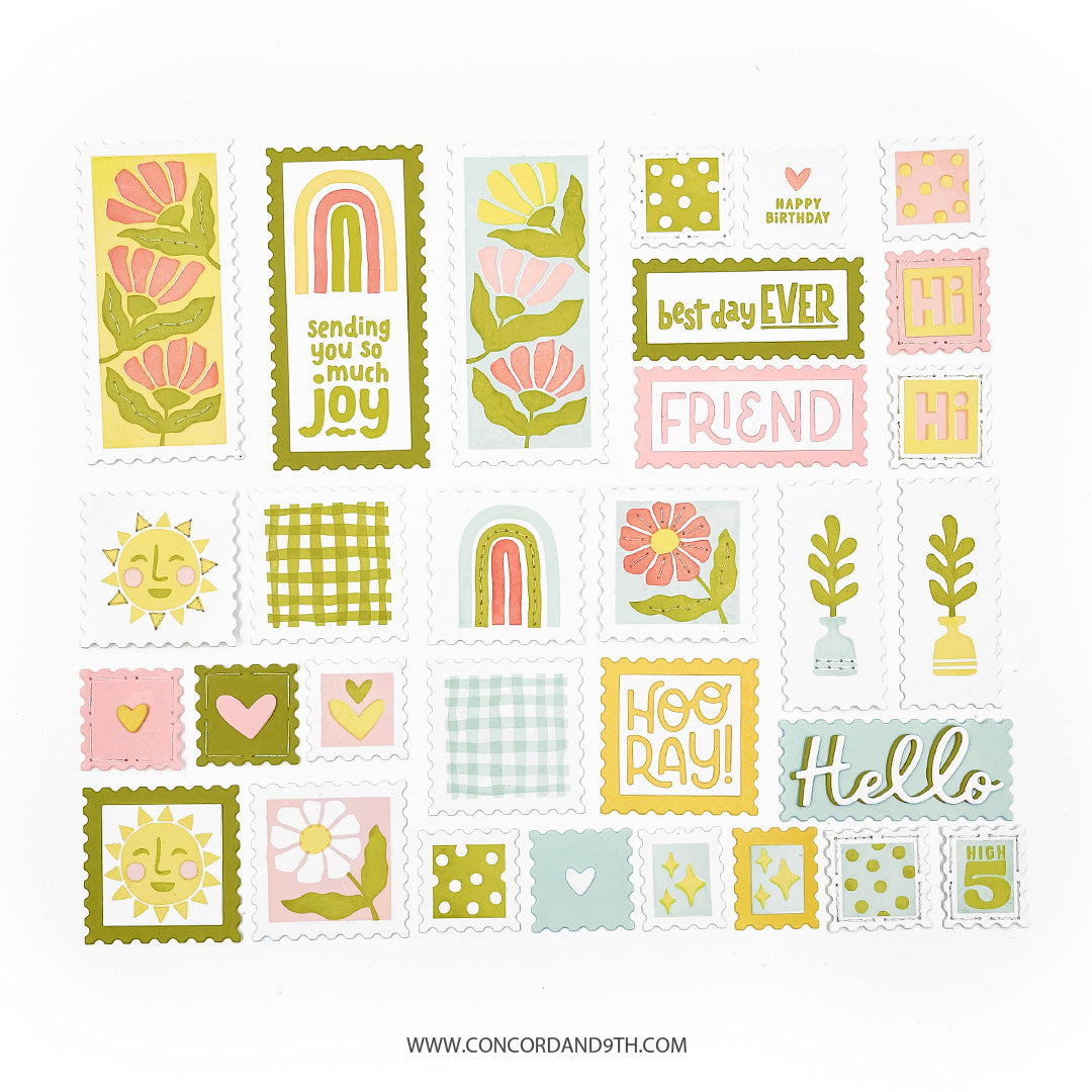 Concord & 9th - Sending Joy Bundle - Stamps & Dies