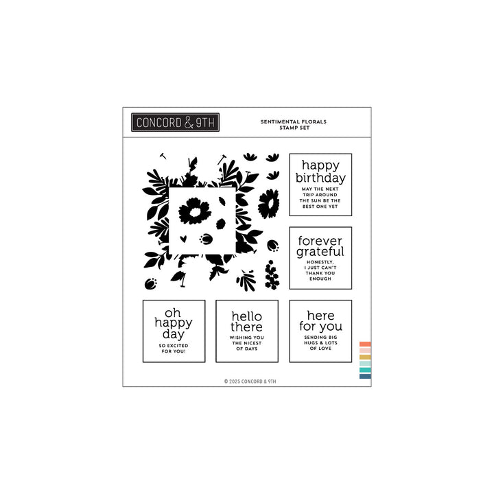 Concord & 9th - Sentimental Florals Stamp Set (6 x 6)