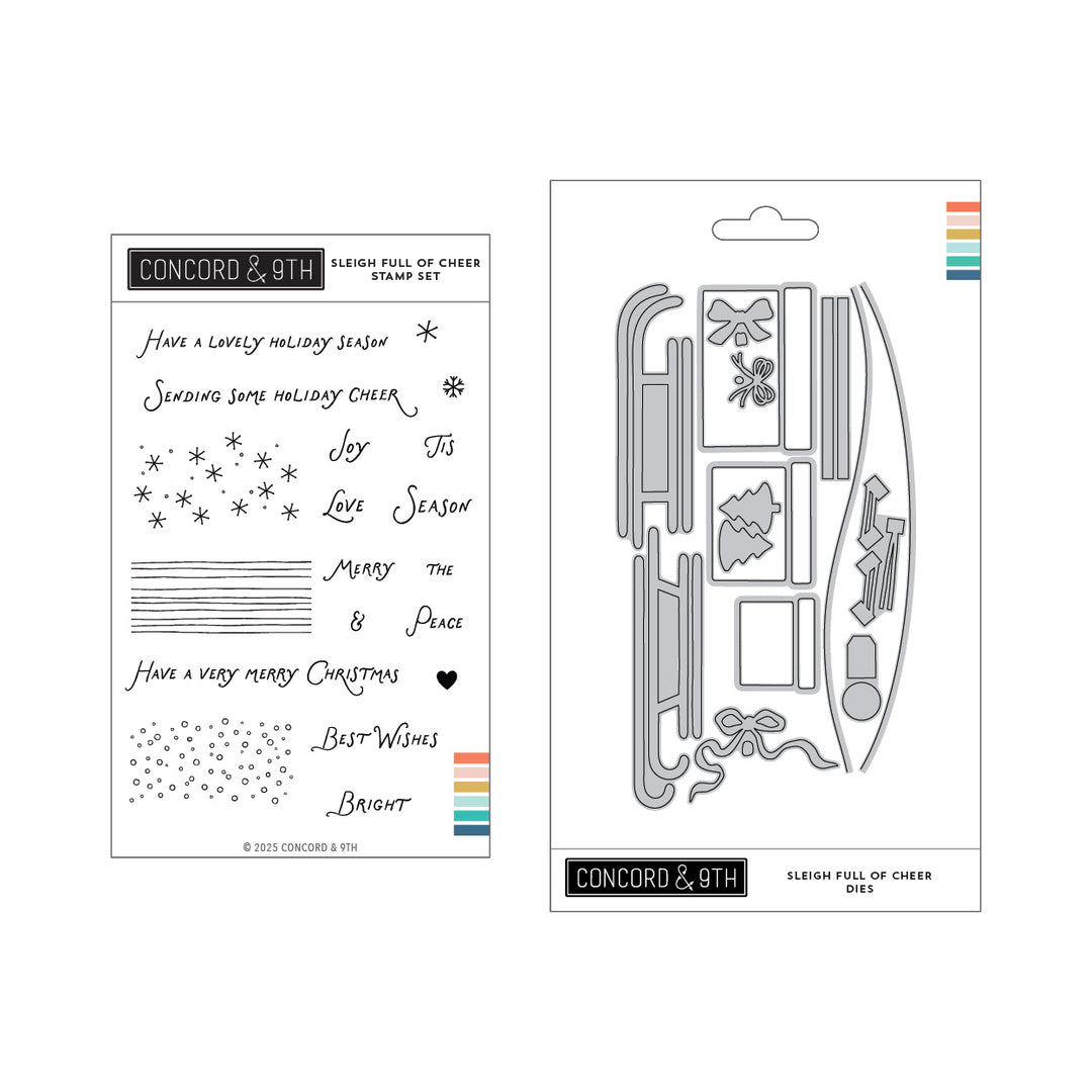 PRE_ORDER ONLY - Concord & 9th - Sleigh Full of Cheer Stamp & Dies Bundle
