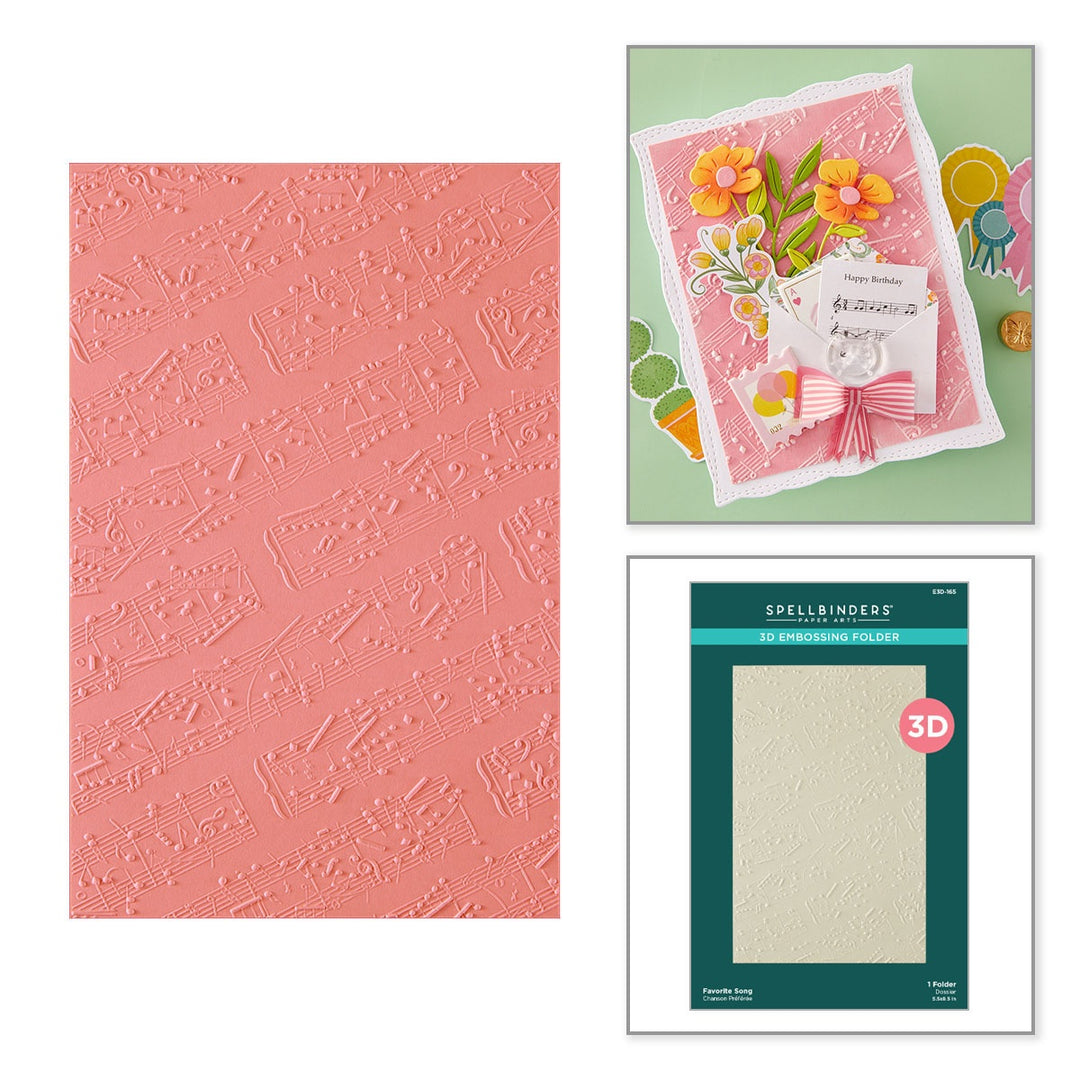 Spellbinders - Embossing Folder - Favourite Song