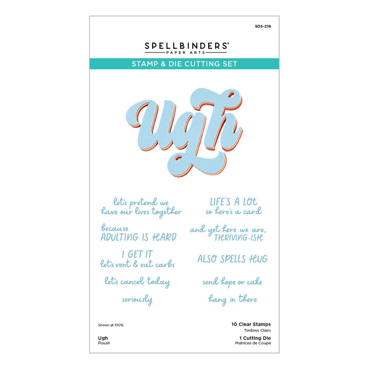 Spellbinders - Stamp & Die Set - This is life, Ugh