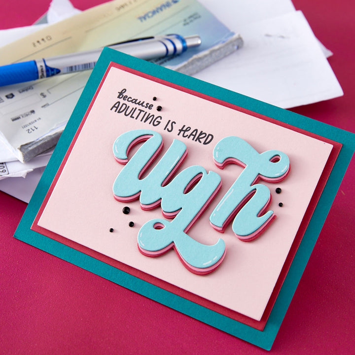 Spellbinders - Stamp & Die Set - This is life, Ugh