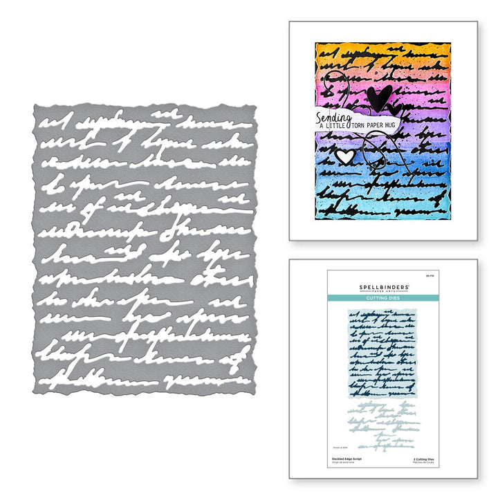 Spellbinders - Deckled Edge Script Die