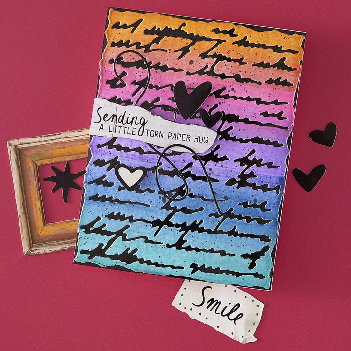 Spellbinders - Deckled Edge Script Die