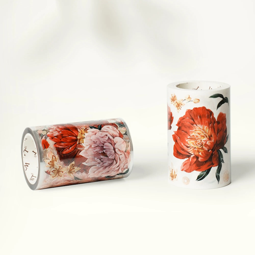 Pre-cut Peony Reverie Wide Washi/PET Tape