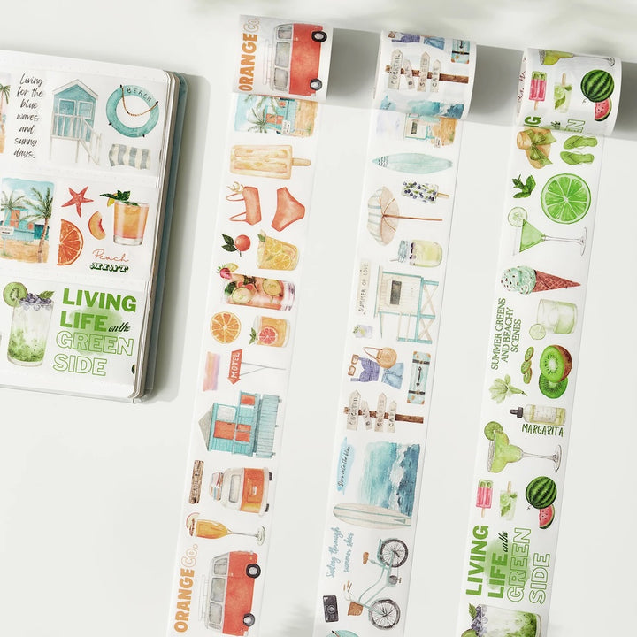 Summer Paradise Washi Tape Sticker Set