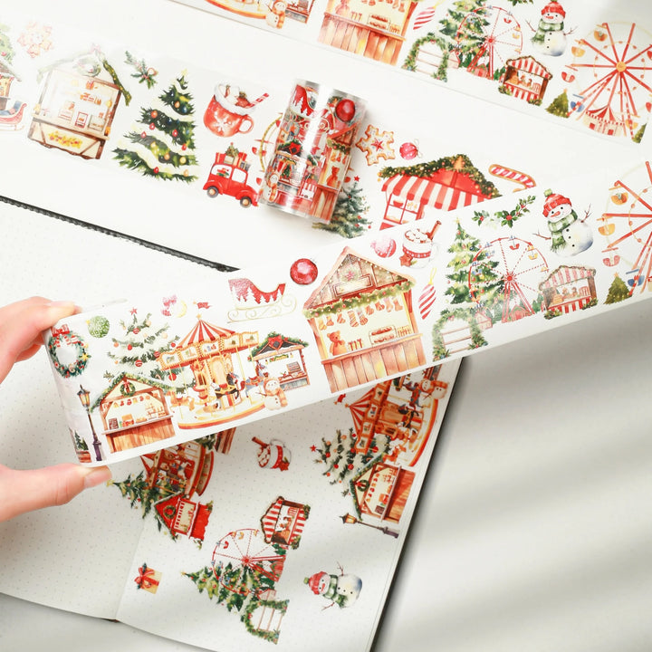 the washi tape shop pre cut christmas market wide washi pet tape flatlay