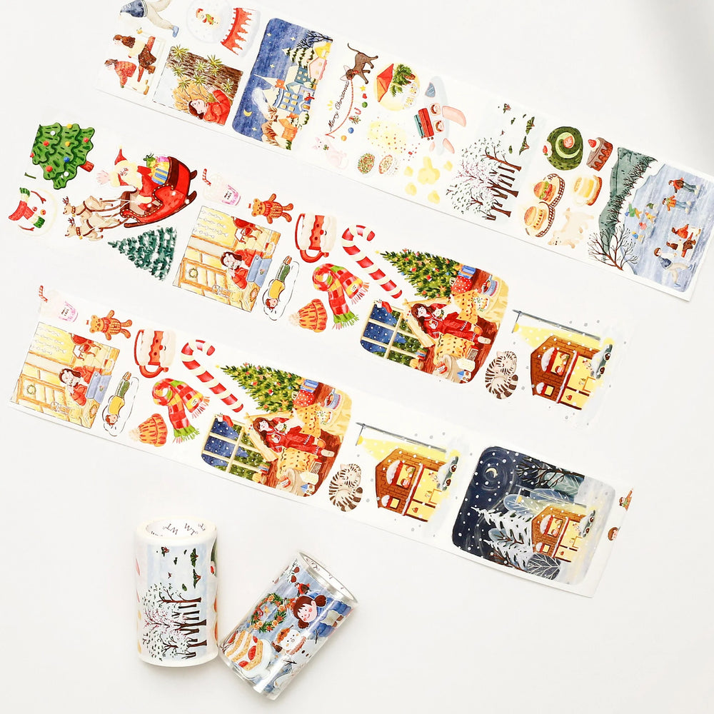 the washi tape shop pre cut reindeers journey wide washi pet tape flatlay