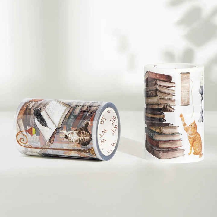 the washi tape shop pre cut cats and books wide washi pet tape rolls