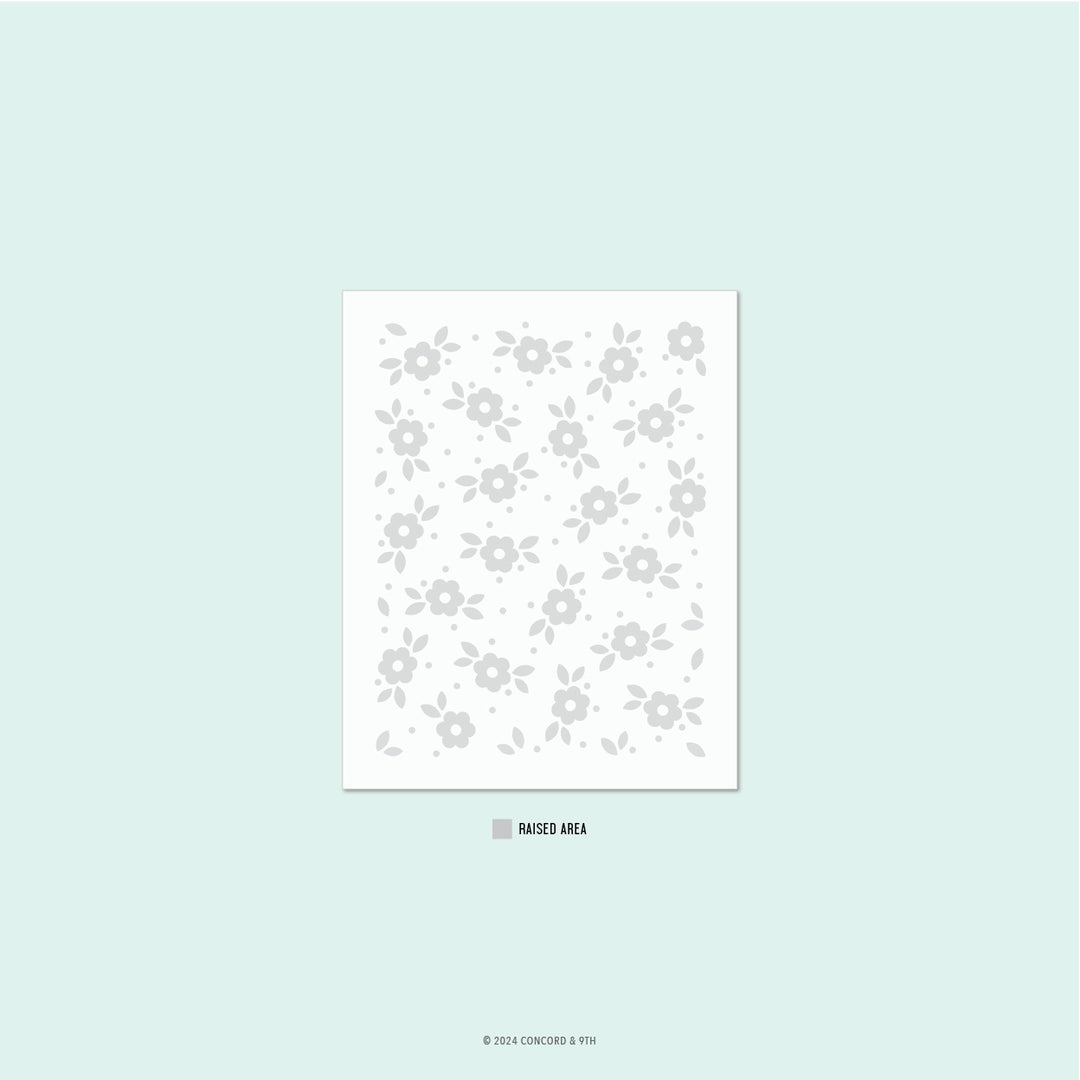 Concord & 9th - Tea Blossom Embossing Folder (2D)