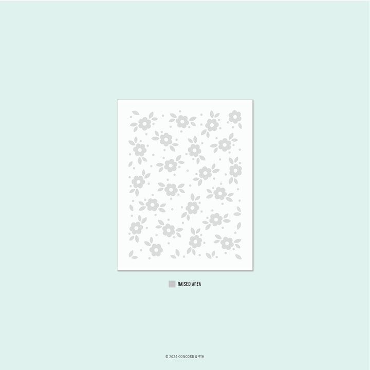 Concord & 9th - Tea Blossom Embossing Folder (2D)